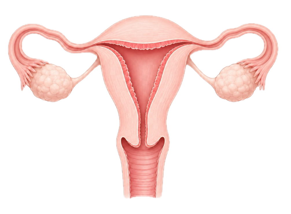Gebärmutterschleimhaut befindet sich normalerweise innerhalb der Gebärmutter.