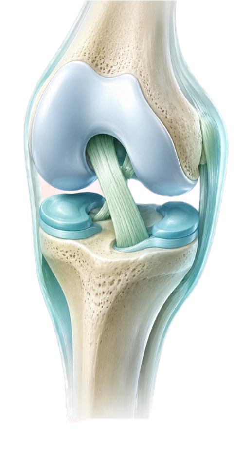 Vorderes und hinteres Kreuzband stabilisieren das Knie.
