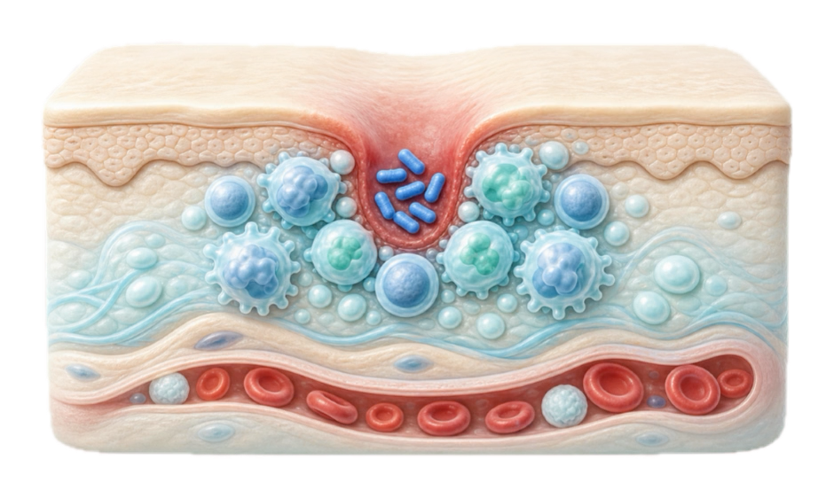 Normalerweise bekämpft das Immunsystem eine Infektion örtlich und kontrolliert.