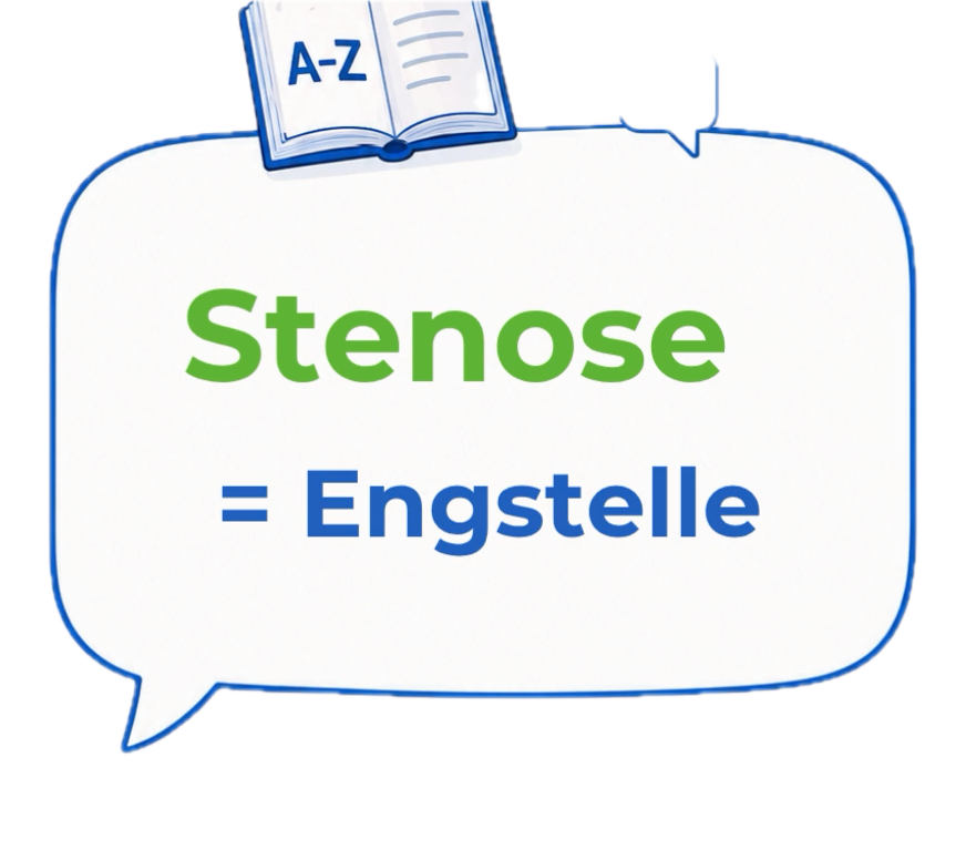 Stenose bedeutet Verengung oder Engstelle.